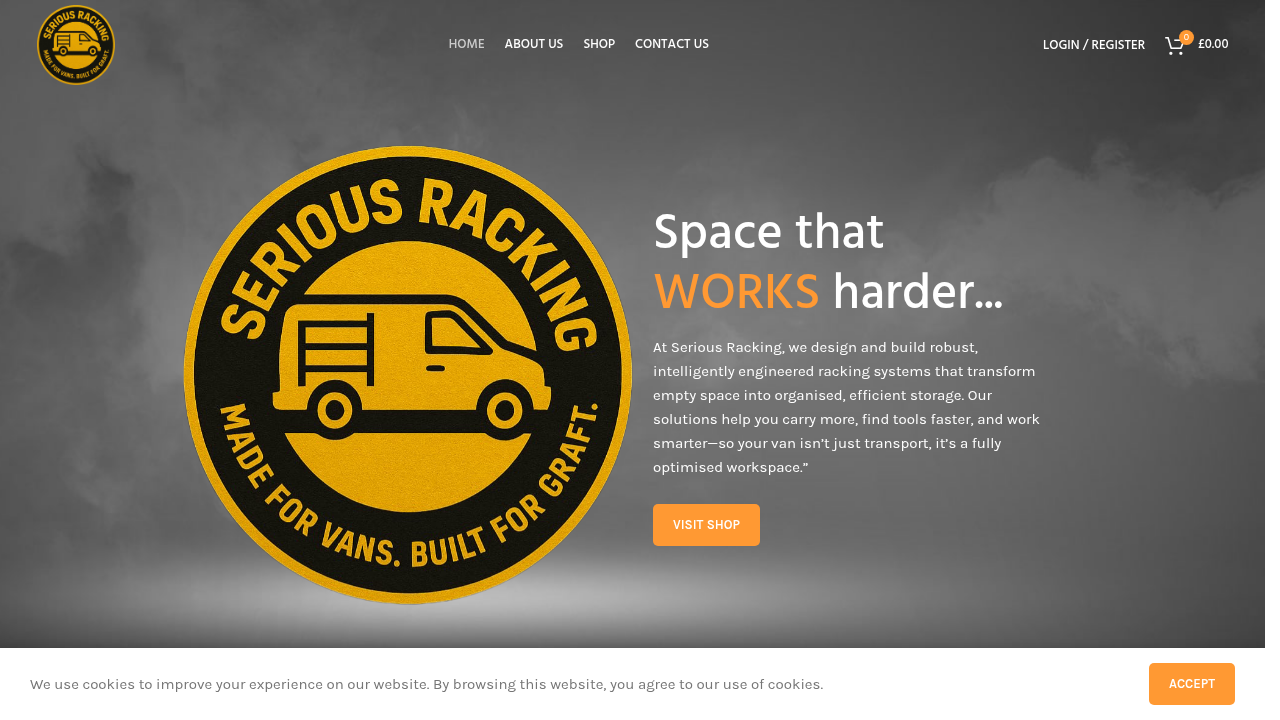 Serious Racking website
