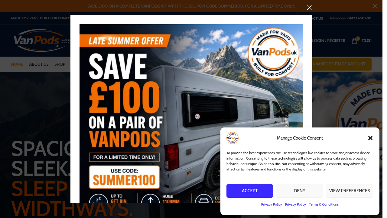 Van Pods website
